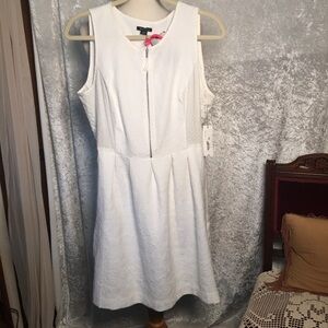 I Heart Ronson White Lace Mini Dress size L NWT.